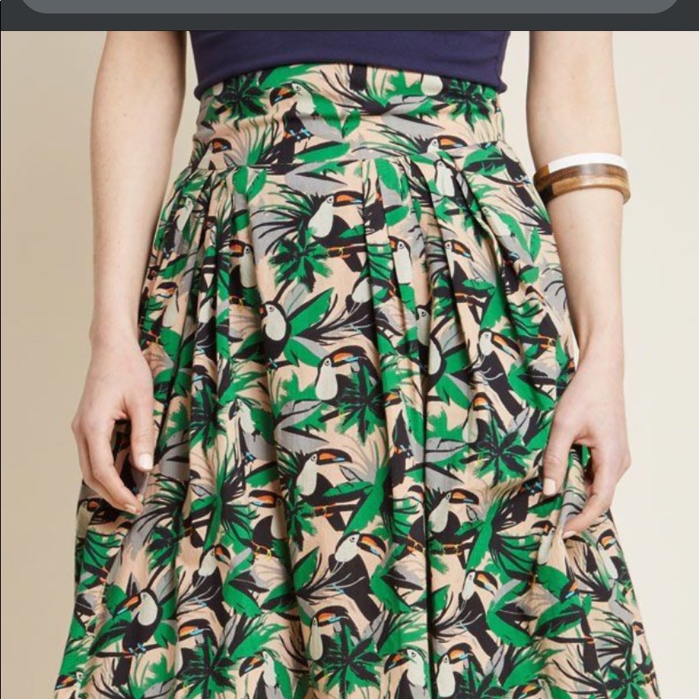 Emily & Fin midi skirt- toucans